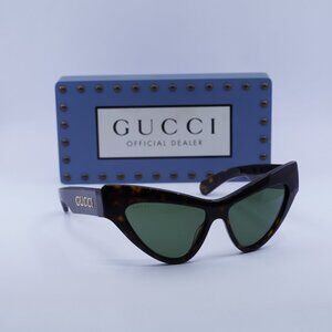 Final Price! Gucci GG1294S 004 Havana/Green Sunglasses